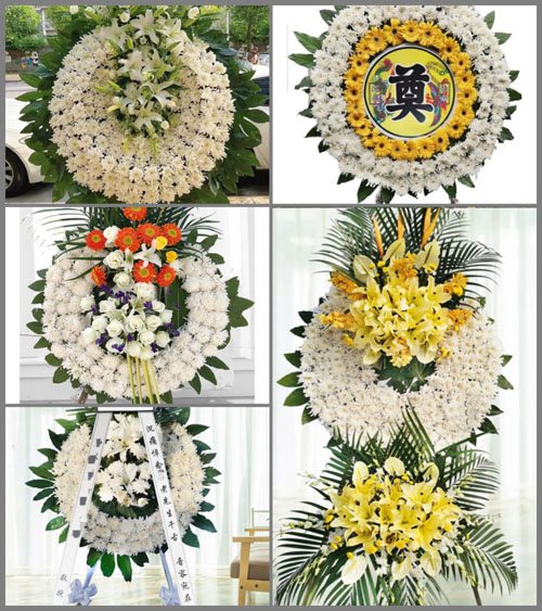 山东济宁微山县傅村街道三尖寨村花圈速递